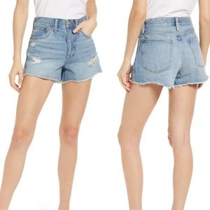 Madewell Relaxed Destructed Edition Denim Shorts Size 25